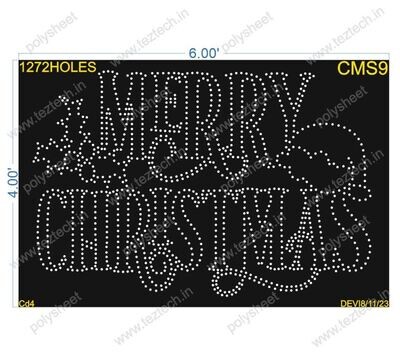 CMS9 Merry Christmas 4X6FEET 1272HOLES