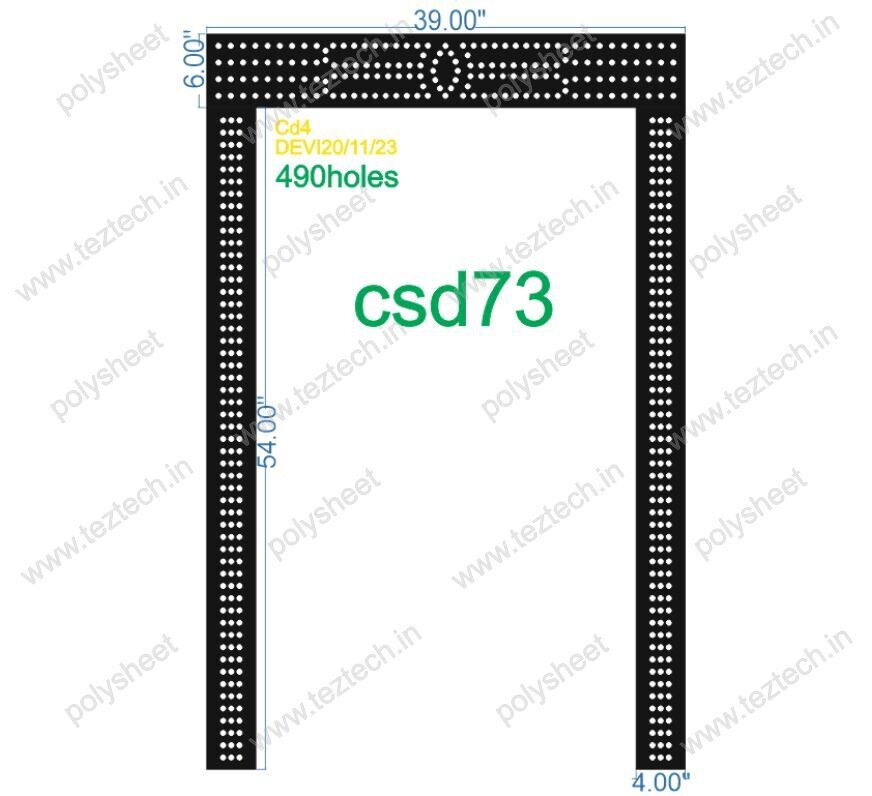 CSD73  CUSTOMIZE GATE  60x39INCH  490HOLES
