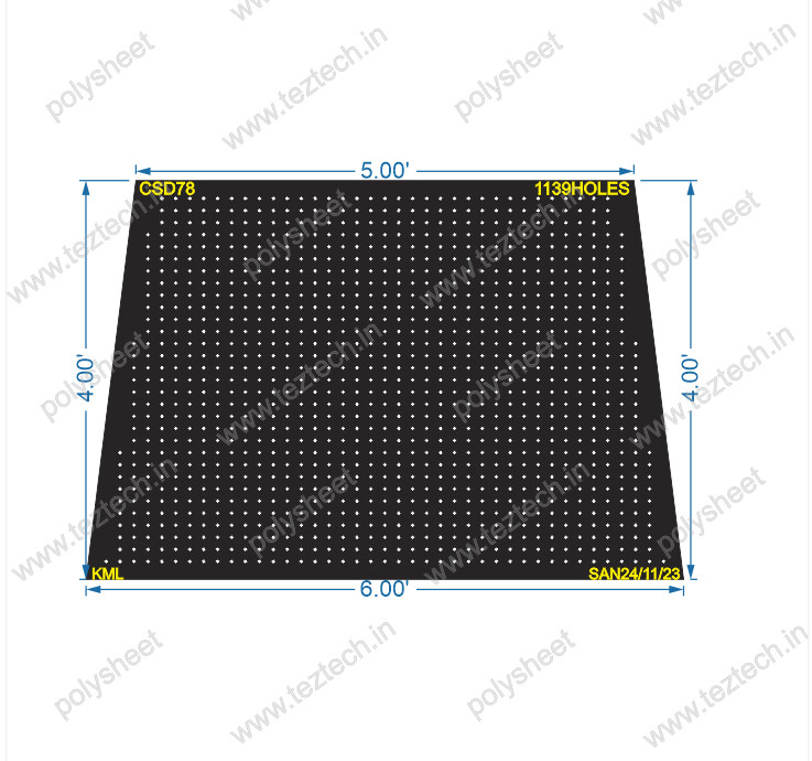 CSD78 CUSTOME DESIGN H4, W5X6 FEET 1139HOLES