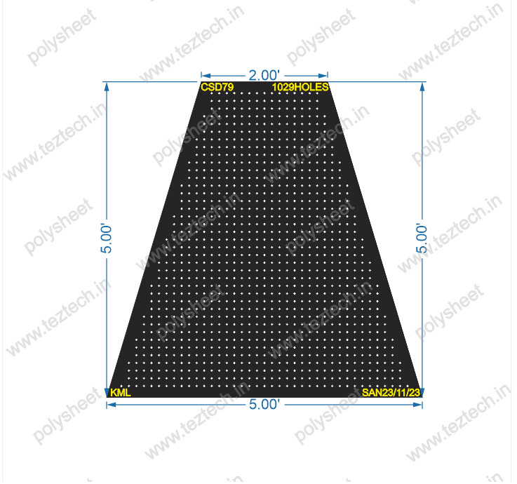 CSD79 CUSTOME DESIGN H5, W2X5 FEET 1029HOLES