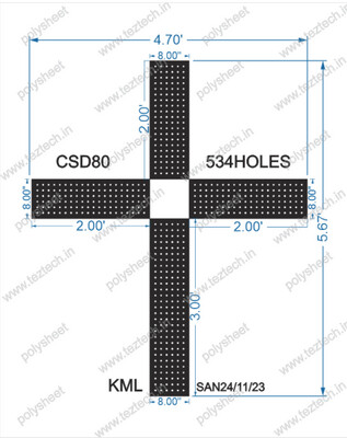 CSD80 CUSTOME DESIGN 5.67 X 4.70FEET 534 HOLES