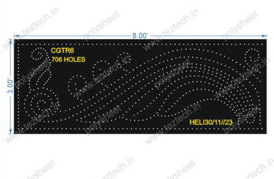 CGTR6  CURVE GATE ROW  3X8 FEET 706 HOLES
