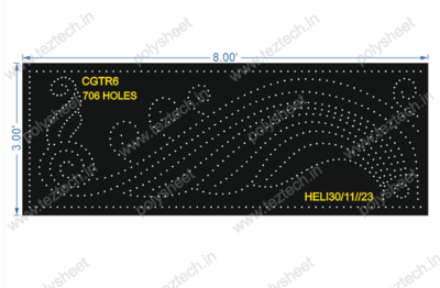 CGTR6 CURVE GATE ROW 3X8 FEET 706 HOLES