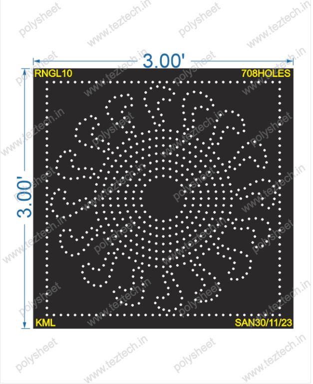 RNGL10 RANGOLI 3X3FEET 708HOLES