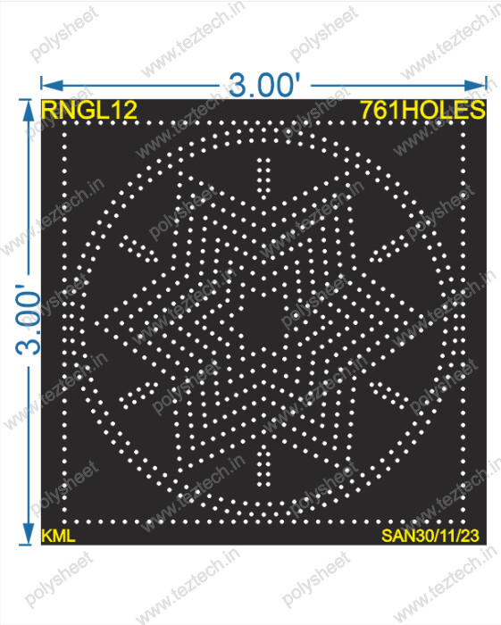 RNGL12 RANGOLI 3X3FEET 761HOLES