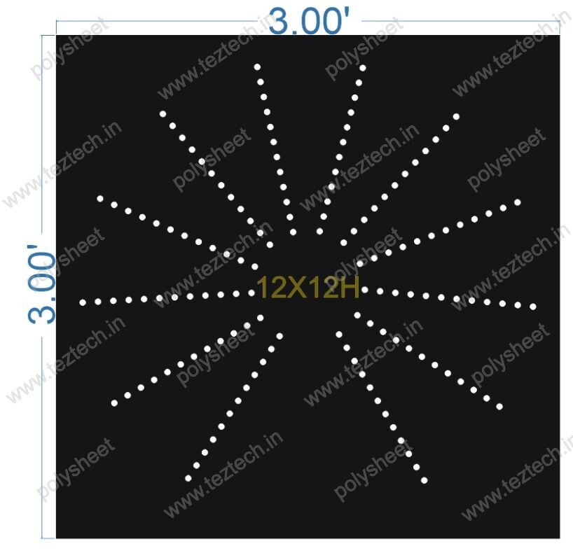 TFCR5	3X3 FEET 12X12 HOLES DEGREE CIRCLE TOTAL HOLES=144