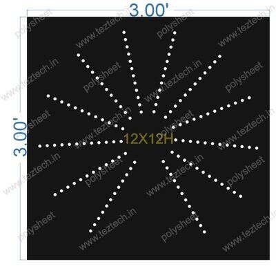 TFCR5	3X3 FEET 12X12 HOLES DEGREE CIRCLE TOTAL HOLES=144