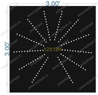 TFCR5 DEGREE CIRCLE 12X12 3X3 FT TOTAL HOLES 144