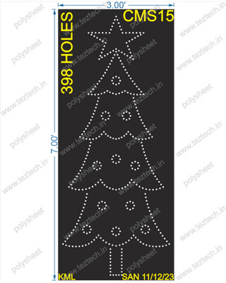 CMS15 Christmas Tree 7X3FEET 398HOLES