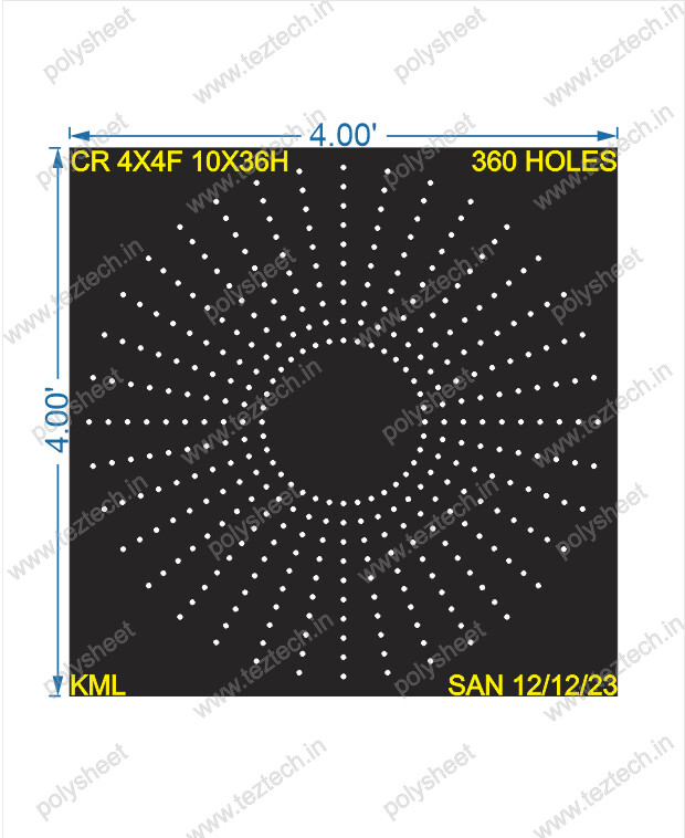 CRC14	4X4 FEET 10X36 HOLES CIRCLE POLYSHEET