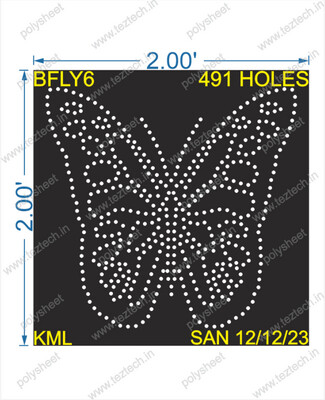 BFLY6 BUTTERFLY 2X2 491HOLES