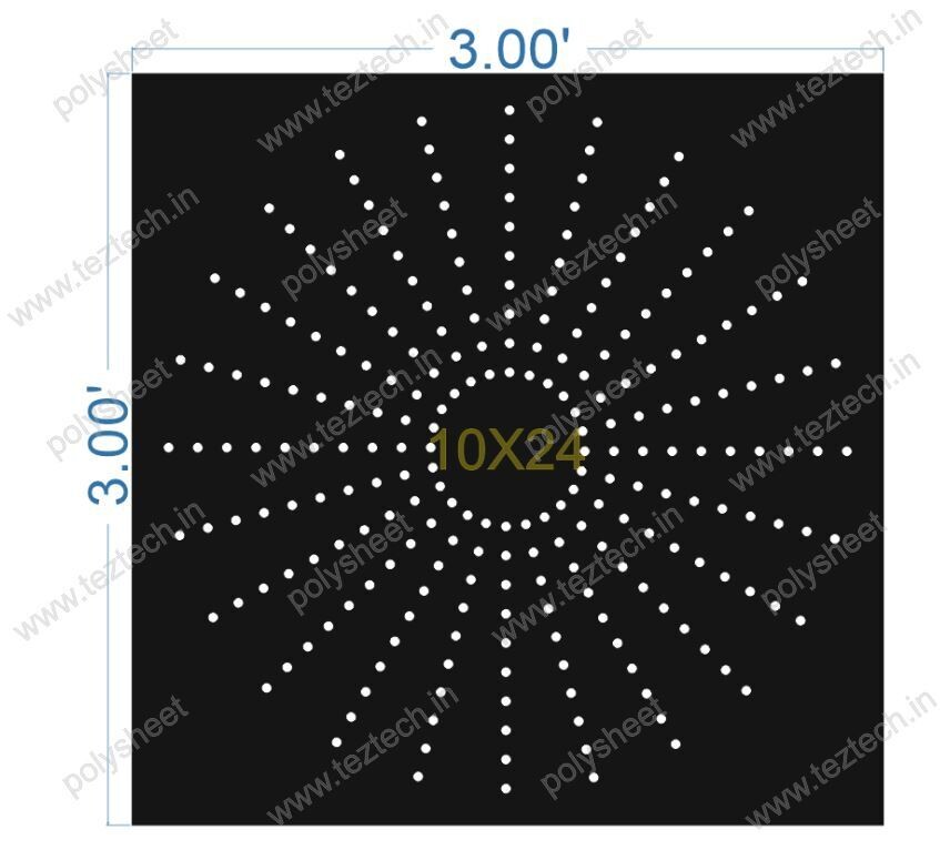CRC53	3X3 FEET 10X24 HOLES CIRCLE POLYSHEET