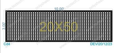 SCR142 3X10 FEET 20X50 HOLES AIR PASS SCREEN TOTAL HOLES=1000