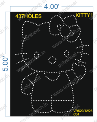 KITTY1 KITTY CAT 5X4FEET 437HOLES