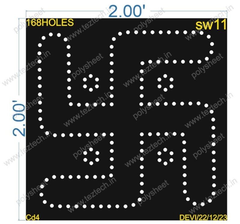 SW11 SWASTIK 2X2FEET 168HOLES