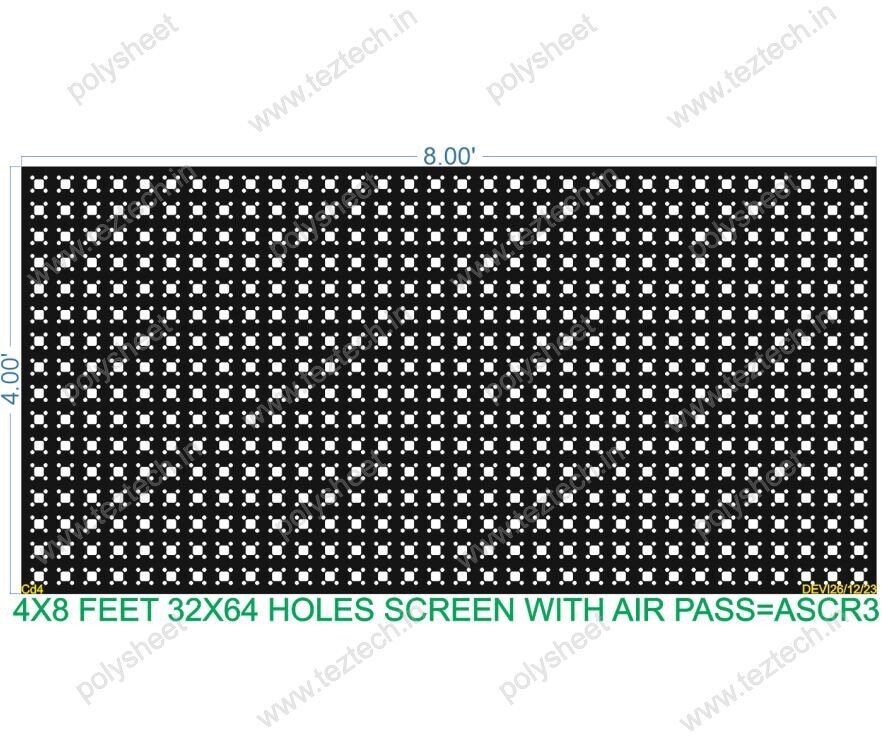 SCR224 4X8 FEET 32X64 HOLES SCREEN TOTAL HOLES=2048 (AIR PASS)