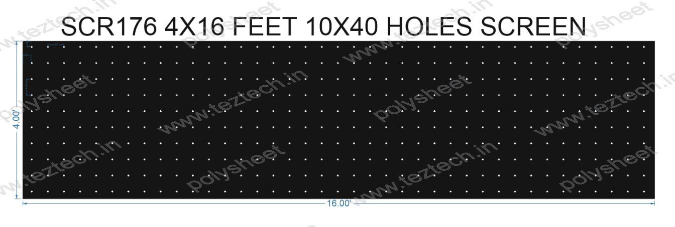 SCR176	4X16 FEET 10X40 HOLES SCREEN TOTAL HOLES=400