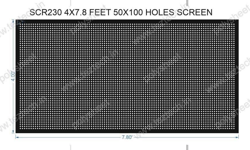 SCR230 4X7.8 FEET 50X100 HOLES SCREEN TOTAL HOLES=5000