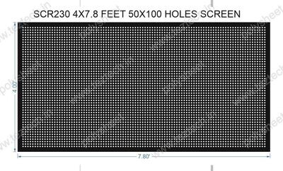 SCR230	4X7.8 FEET 50X100 HOLES SCREEN TOTAL HOLES=5000