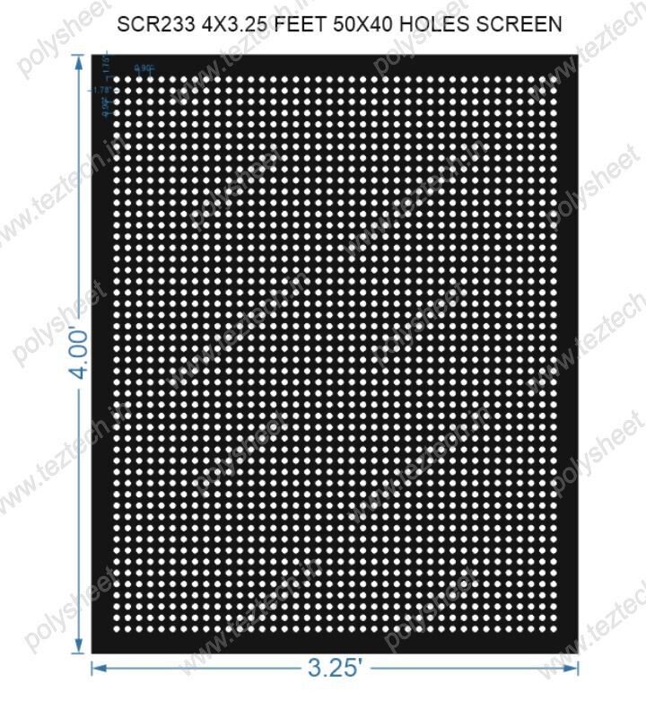 SCR233	4X3.25 FEET 50X40 HOLES SCREEN TOTAL HOLES=2000