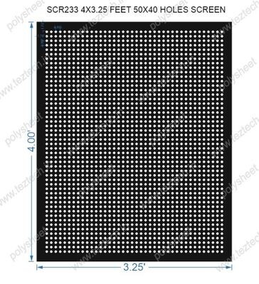 SCR233	4X3.25 FEET 50X40 HOLES SCREEN TOTAL HOLES=2000