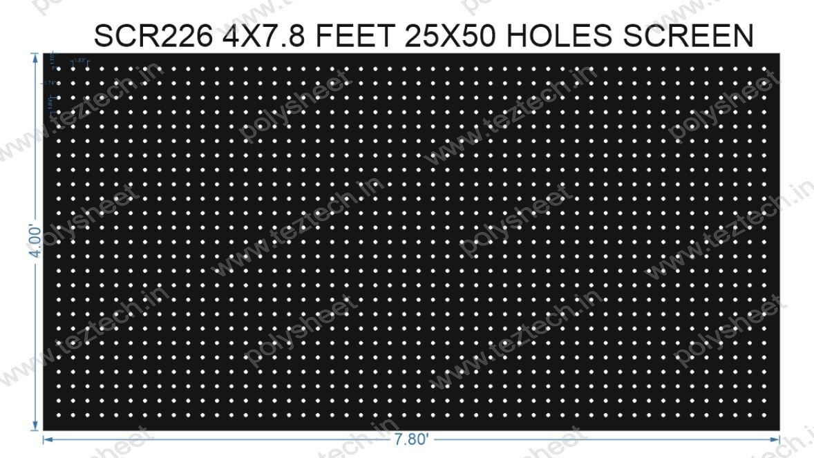 SCR226	4X7.8 FEET 25X50 HOLES SCREEN TOTAL HOLES=1250