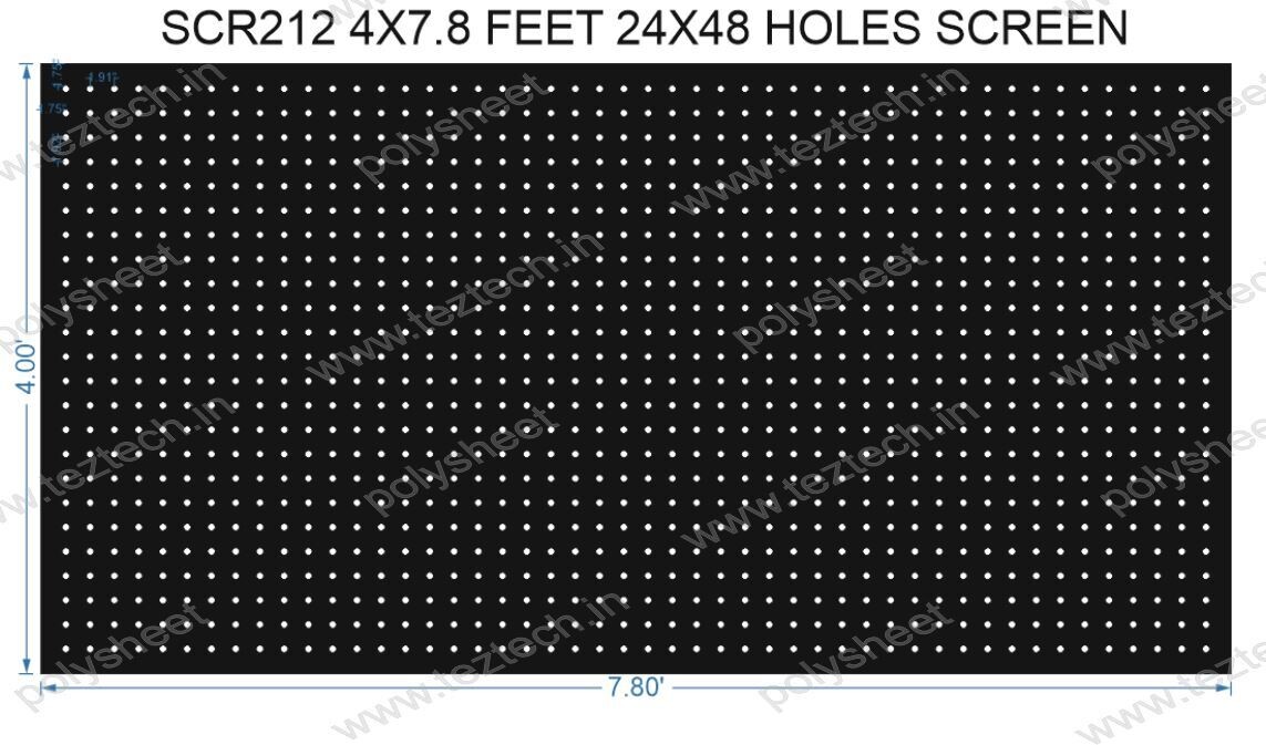 SCR212	4X7.8 FEET 24X48 HOLES SCREEN TOTAL HOLES=1152