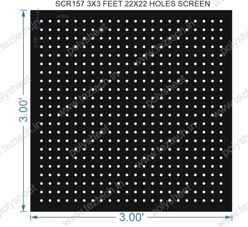 SCR157	3X3 FEET 22X22 HOLES SCREEN TOTAL HOLES=484