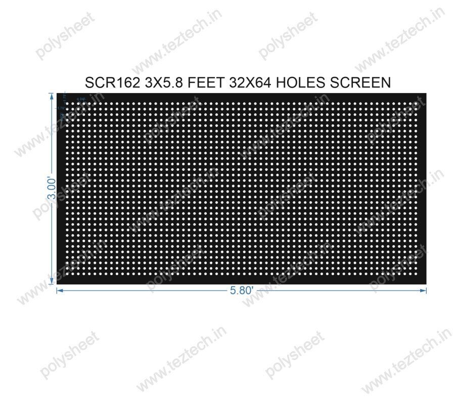 SCR162 3X5.8 FEET 32X64 HOLES SCREEN TOTAL HOLES=2048