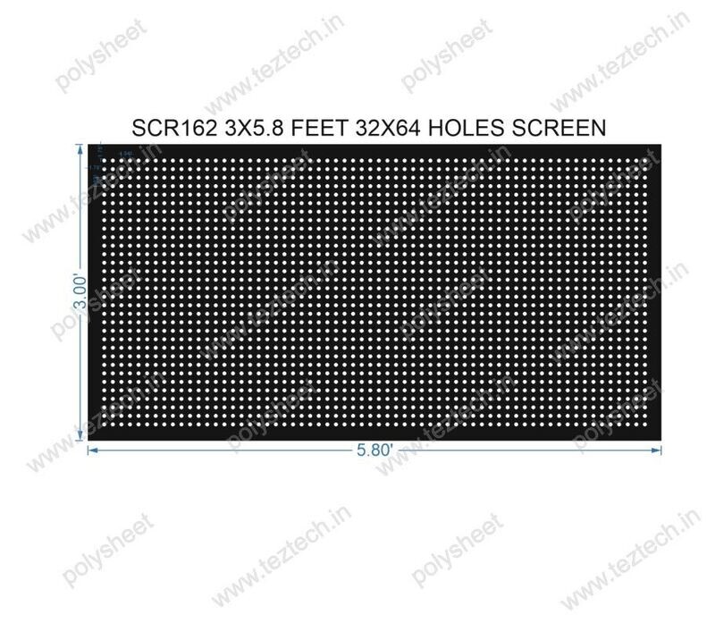 SCR162	3X5.8 FEET 32X64 HOLES SCREEN TOTAL HOLES=2048