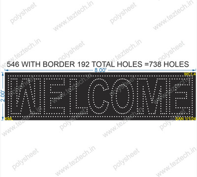 WC1.4 (WELLCOME) 546 HOLES, WITH BORDER 192, TOTAL HOLES =738, 2X8FEET