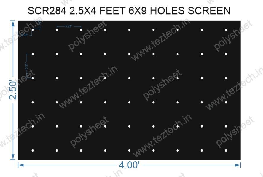 SCR284	2.5X4 FEET 6X9 HOLES SCREEN TOTAL HOLES=54