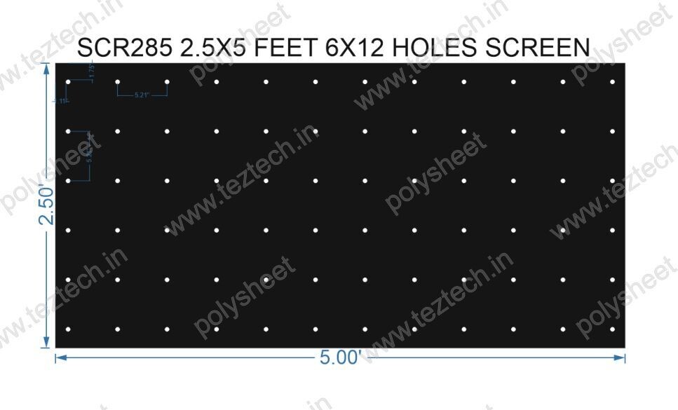 SCR285	2.5X5 FEET 6X12 HOLES SCREEN TOTAL HOLES=72