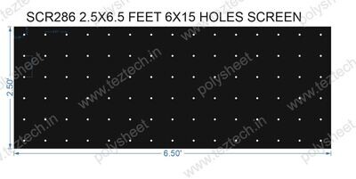 SCR286	2.5X6.5 FEET 6X15 HOLES SCREEN TOTAL HOLES=90