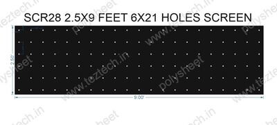 SCR288	2.5X9 FEET 6X21 HOLES SCREEN TOTAL HOLES=126