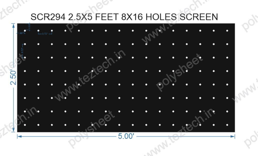 SCR294	2.5X5 FEET 8X16 HOLES SCREEN TOTAL HOLES=128