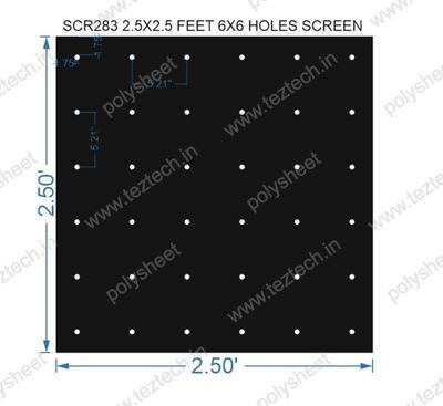 SCR283	2.5X2.5 FEET 6X6 HOLES SCREEN TOTAL HOLES=36