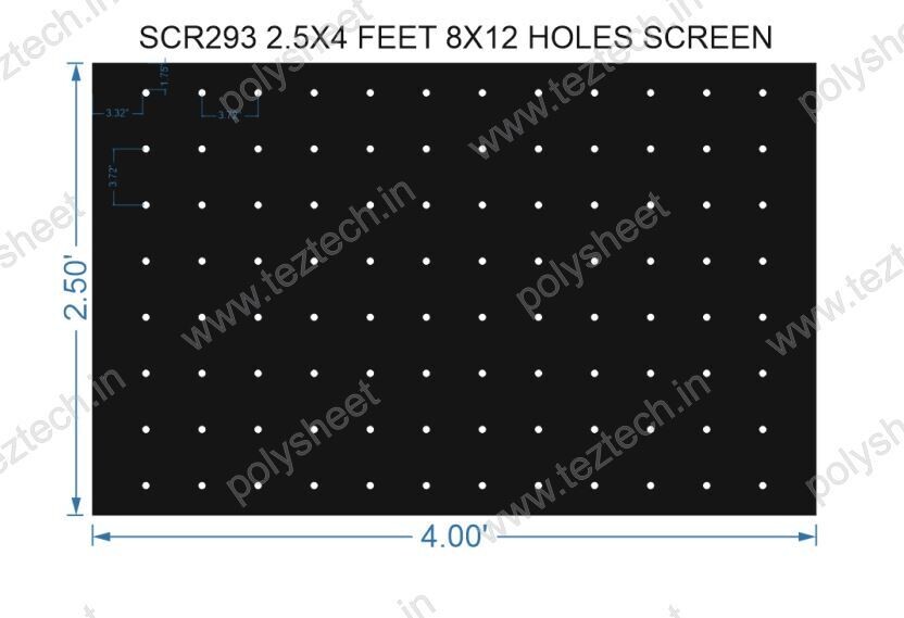 SCR293	2.5X4 FEET 8X12 HOLES SCREEN TOTAL HOLES=96