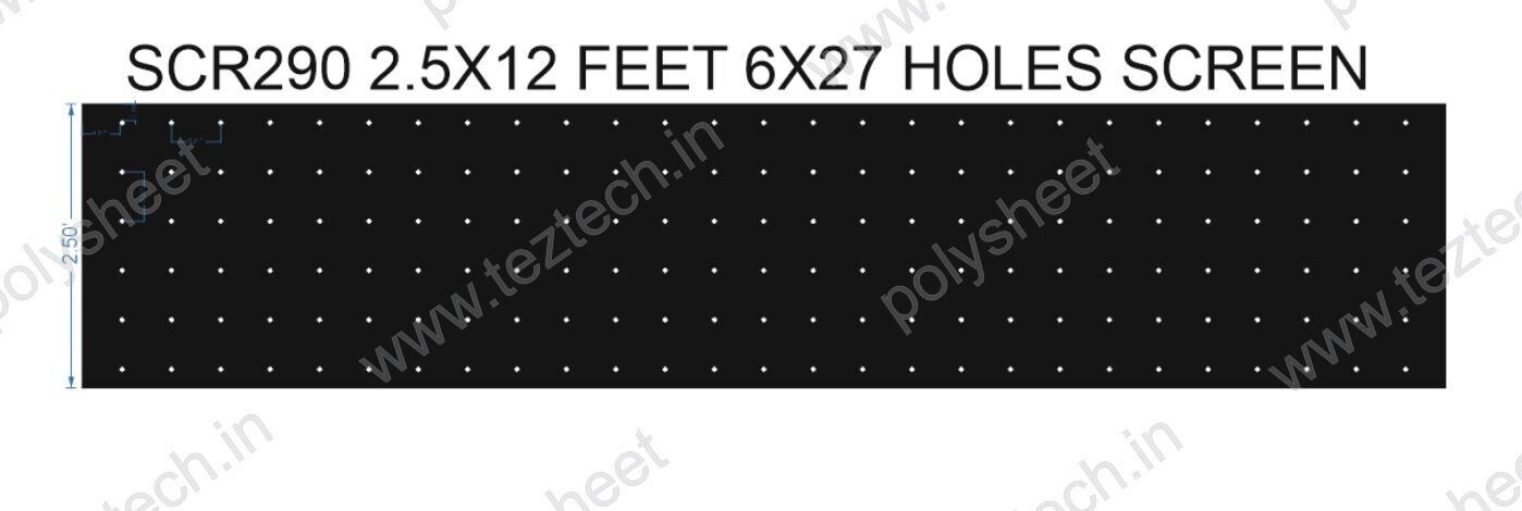 SCR290	2.5X12 FEET 6X27 HOLES SCREEN TOTAL HOLES=162
