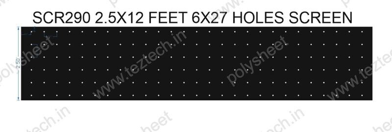 SCR290	2.5X12 FEET 6X27 HOLES SCREEN TOTAL HOLES=162