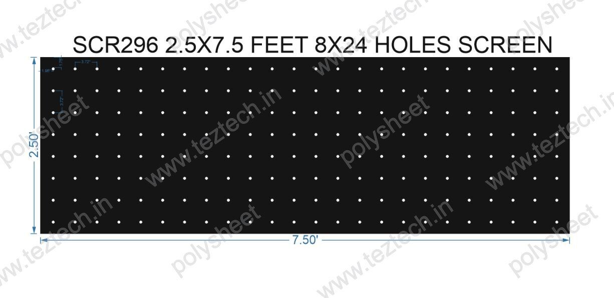 SCR296	2.5X7.5 FEET 8X24 HOLES SCREEN TOTAL HOLES=192