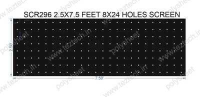 SCR296	2.5X7.5 FEET 8X24 HOLES SCREEN TOTAL HOLES=192