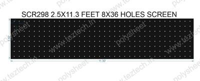 SCR298	2.5X11.3 FEET 8X36 HOLES SCREEN TOTAL HOLES=288