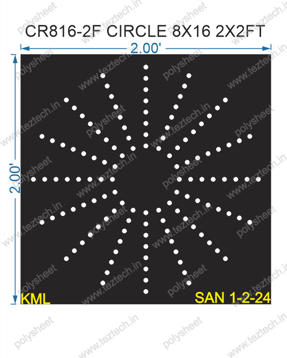 CRC65	2X2 FEET 8X16 HOLES CIRCLE POLYSHEET