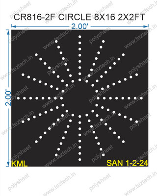 CRC65	2X2 FEET 8X16 HOLES CIRCLE POLYSHEET