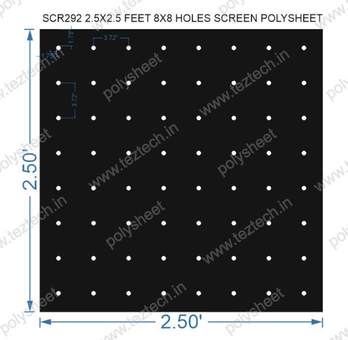 SCR292	2.5X2.5 FEET 8X8 HOLES SCREEN TOTAL HOLES=64