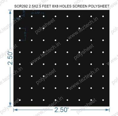 SCR292	2.5X2.5 FEET 8X8 HOLES SCREEN TOTAL HOLES=64