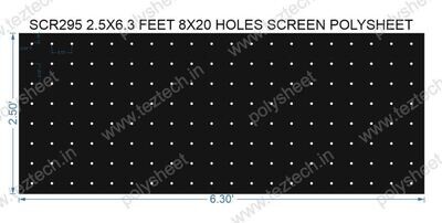 SCR295	2.5X6.3 FEET 8X20 HOLES SCREEN TOTAL HOLES=160