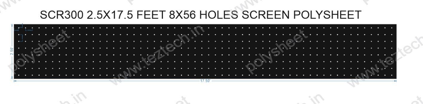 SCR300	2.5X17.5 FEET 8X56 HOLES SCREEN TOTAL HOLES=448