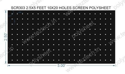 SCR303	2.5X5 FEET 10X20 HOLES SCREEN TOTAL HOLES=200